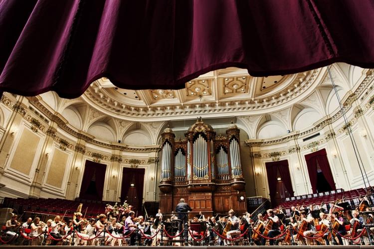 The Concertgebouworkest in rehearsal at the Amsterdam Concertgebouw